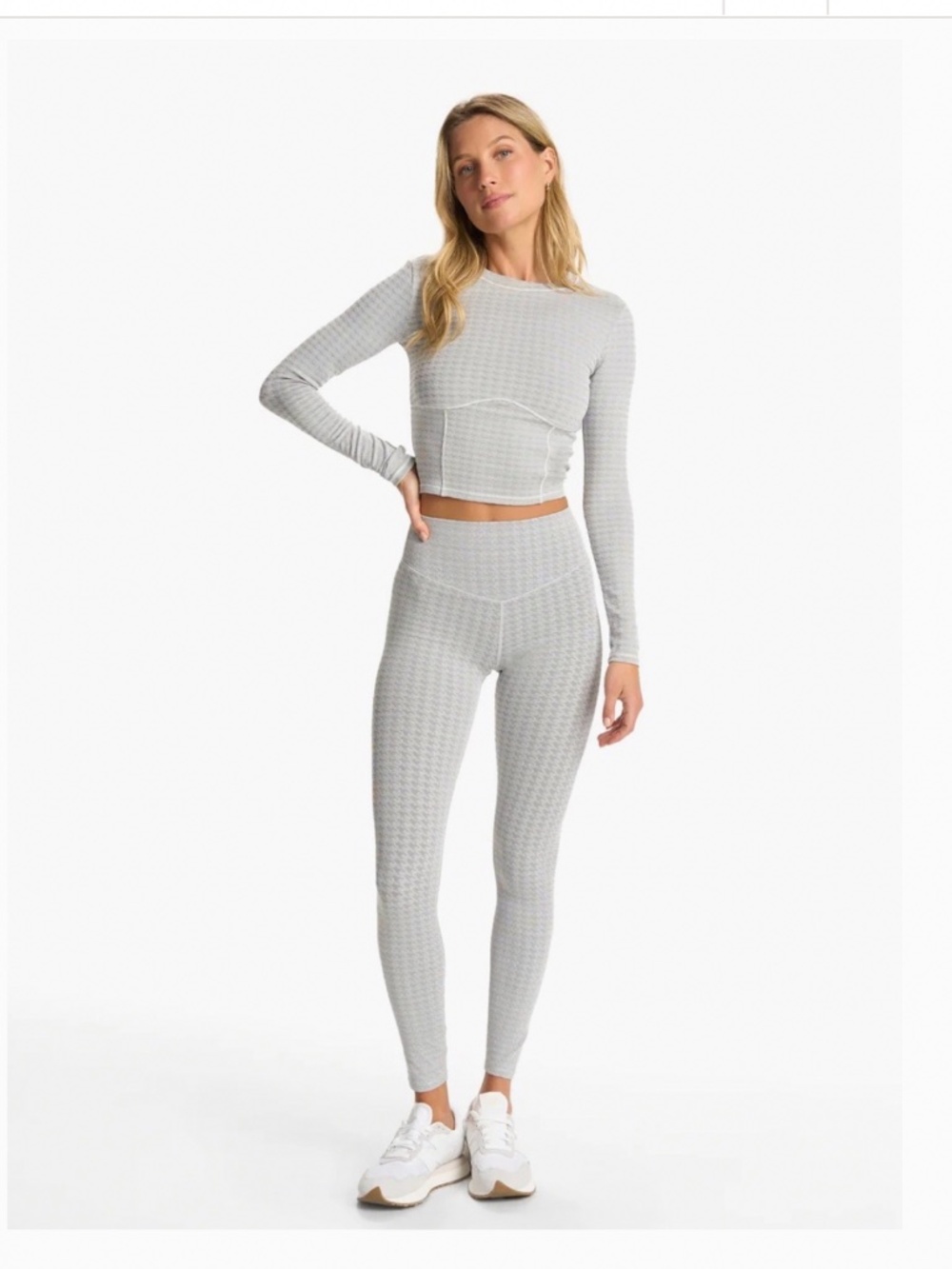Vuori Textured Chilled Out Set Long Sleeve Shirt Top M Leggings S